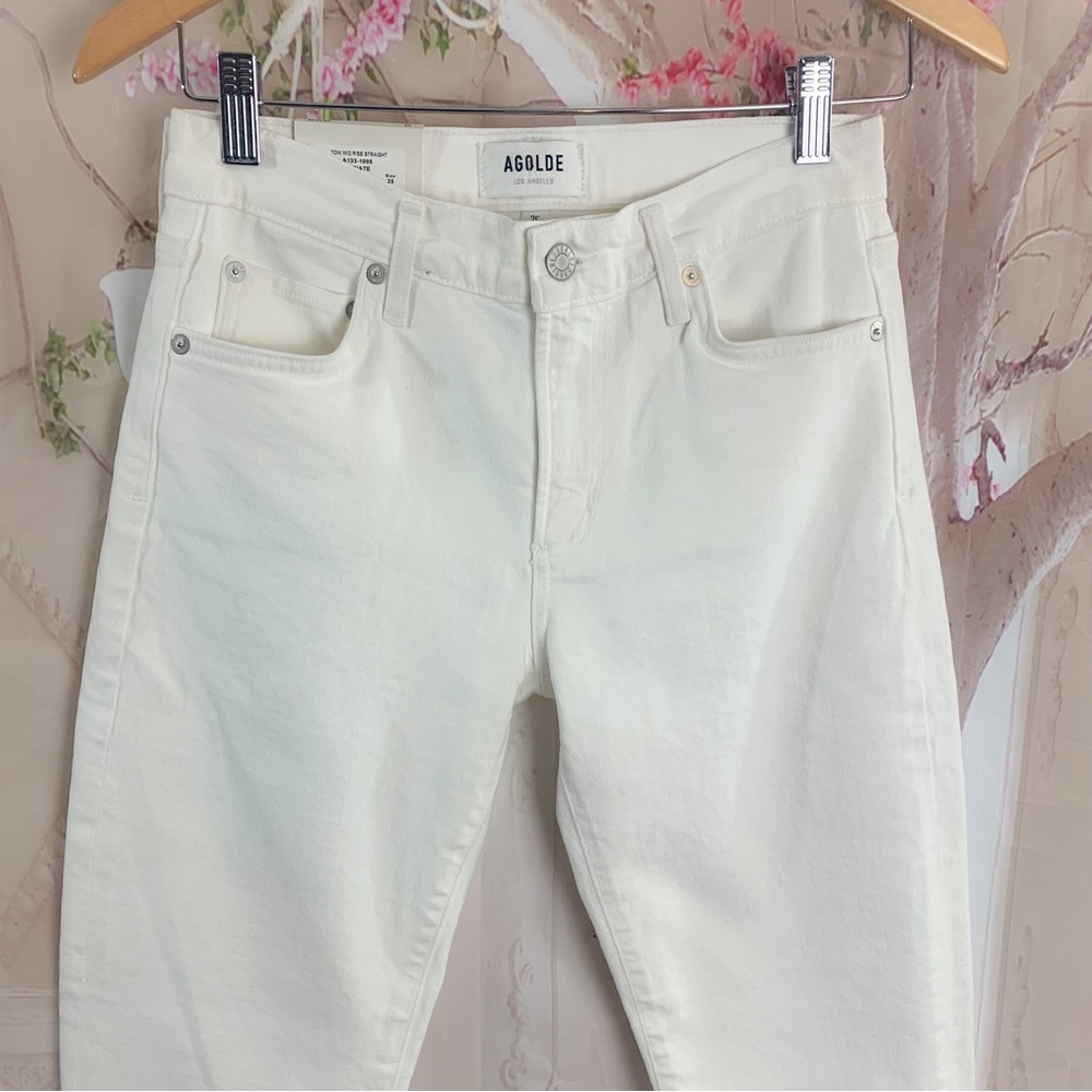 NEW AGOLDE Toni Med Rise Straight Jeans in Radiate - Picture 3 of 11